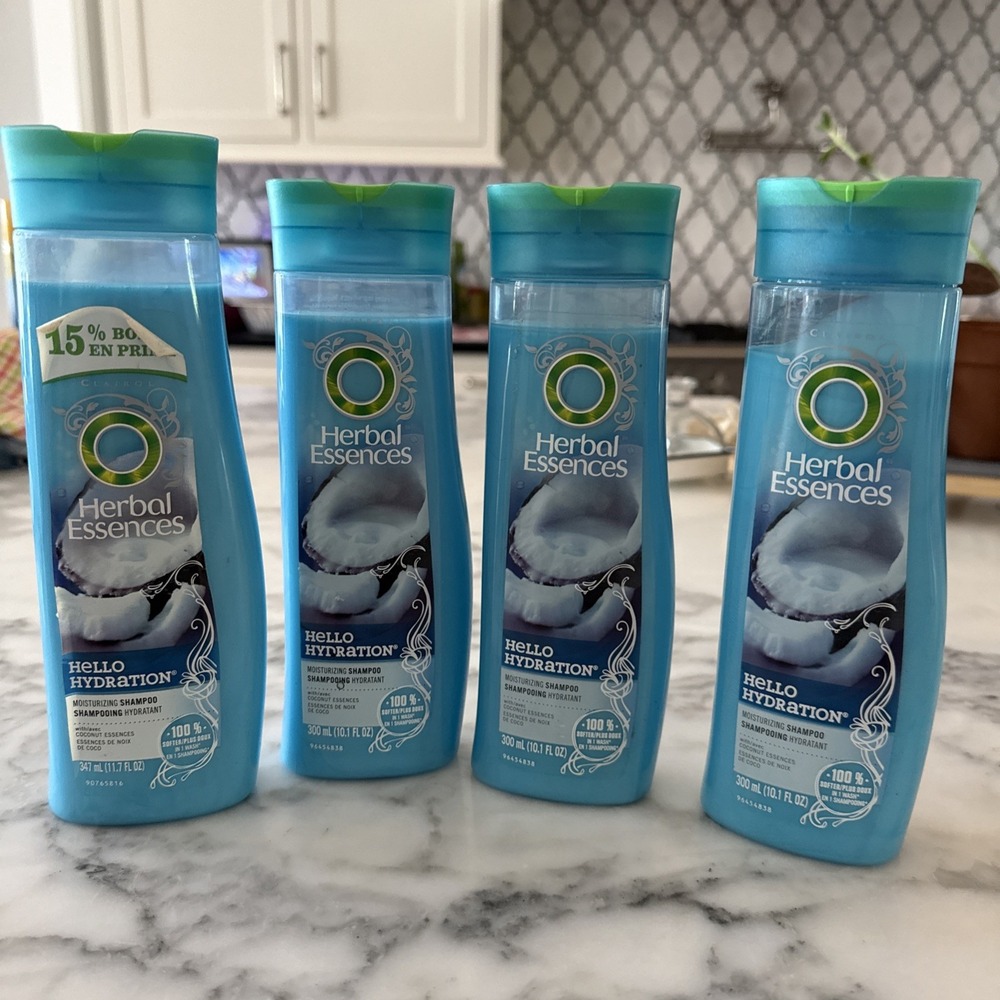 4 Lot Clairol‎ Herbal Essences HELLO HYDRATION Moisturizing Shampoo Coconut